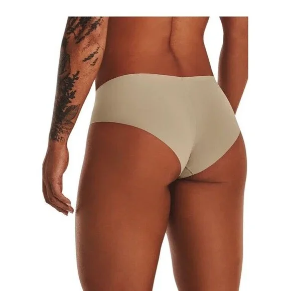 UNDER ARMOUR Women's UA Pure Stretch Hipster Underwear Small Nude NWT 3-pack - Picture 6 of 11